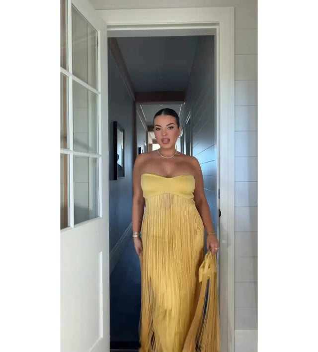 Deconduarte Venus Gown - Yellow Mustard Size 8