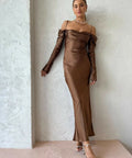 Issy Sereia Dress in Copper - 8 / Brown - Dresses