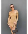 Its NBD Anora Sweater Dress - 6 / Brown - Dresses