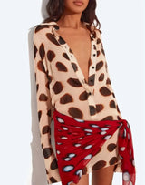 Rat and Boa Nilah Mini Shirt Dress in Animal view 2