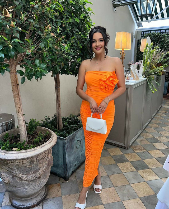 Bianca & Bridgett Tara Midi Orange Size 12