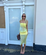 Mode Mischief Melt Panel Midi Dress Yellow Size XS / AU 6 & S / AU 8 view 2