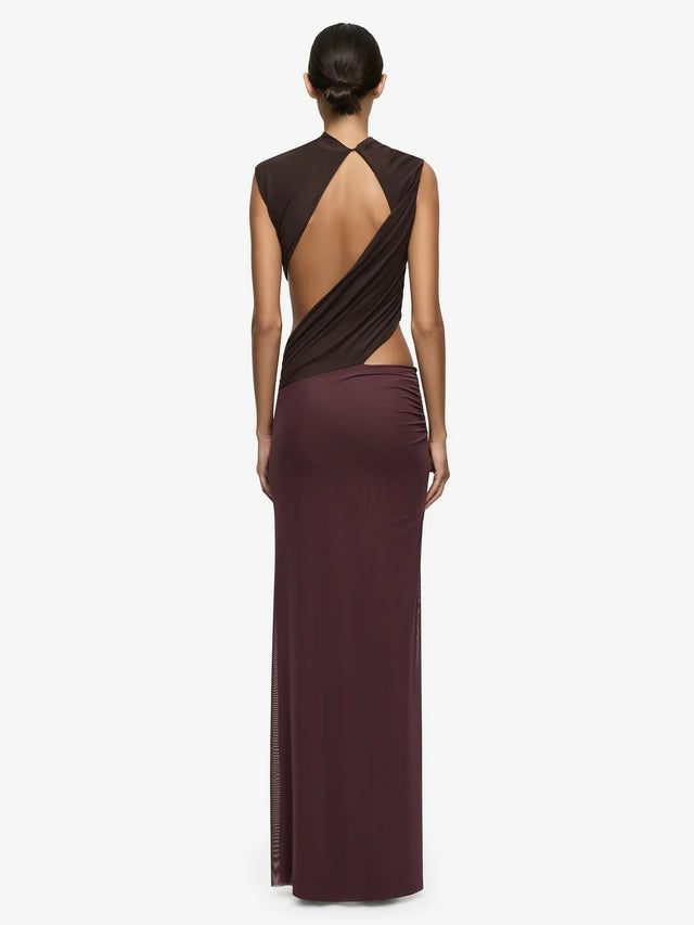 Bec & Bridge Conni Maxi Dress Brown Aubergine (8)
