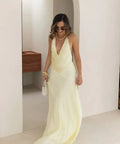 Jaz Hand V-Neck Maxi Dress Butter - 8 / Yellow - Dresses