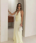 Jaz Hand V-Neck Maxi Dress Butter - 8 / Yellow - Dresses