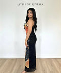 Jefre Sèi Papaya Midi Dress Papaya Print Black Size S - 8 / Print - Dresses