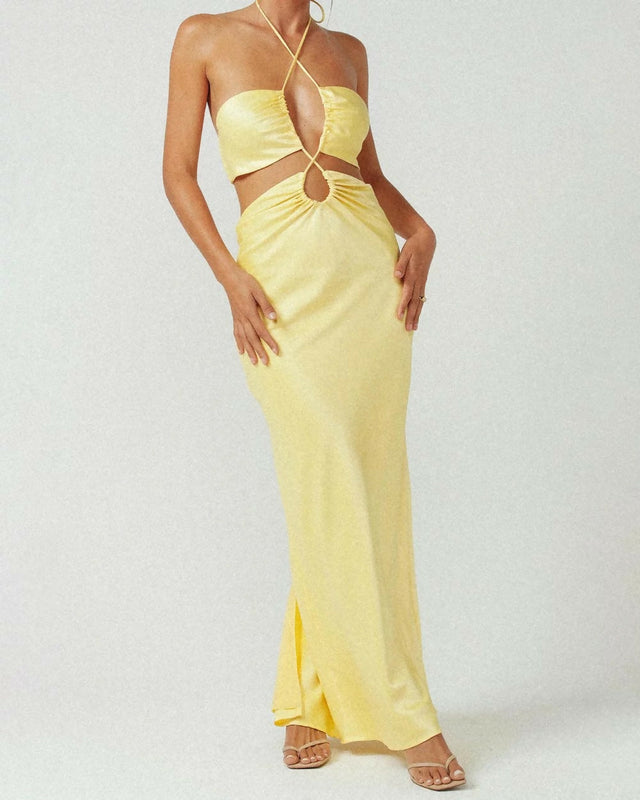 JGR & STN Ruby Maxi Dress - 10 / Yellow - Dresses