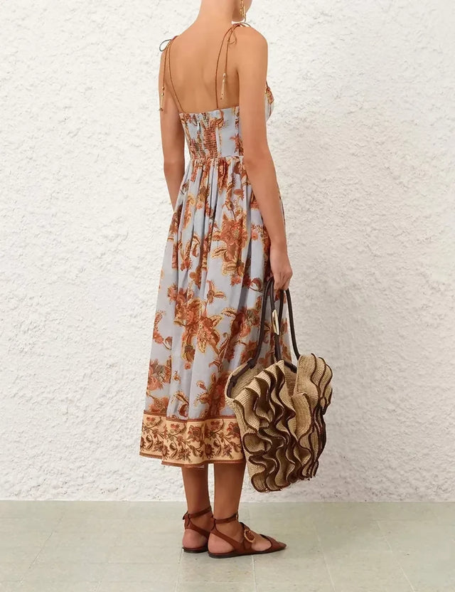 Zimmermann Aster Corset Midi Dress
