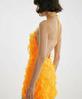 Josephine HJ x NA-KD Feather Mini Orange - 10 / Orange - Dresses