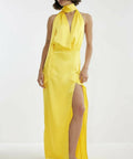 Josephine HJ x NA-KD Scarf Gown Yellow - 8 / Yellow - Dresses