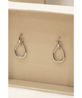 Junie + Belle Leni White Gold Hoop Huggies - White - Earrings