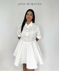 Justin Tong Charlotte Mini Dress White Size 10 - 10 / White - Dresses