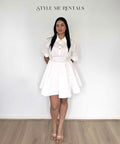 Justin Tong Charlotte Mini Dress White Size 10 - 10 / White - Dresses