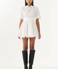 Justin Tong Charlotte Mini Dress White Size 10 - 10 / White - Dresses