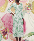 Justin Tong Eleanor Maxi Dress - 12 / Green - Dresses