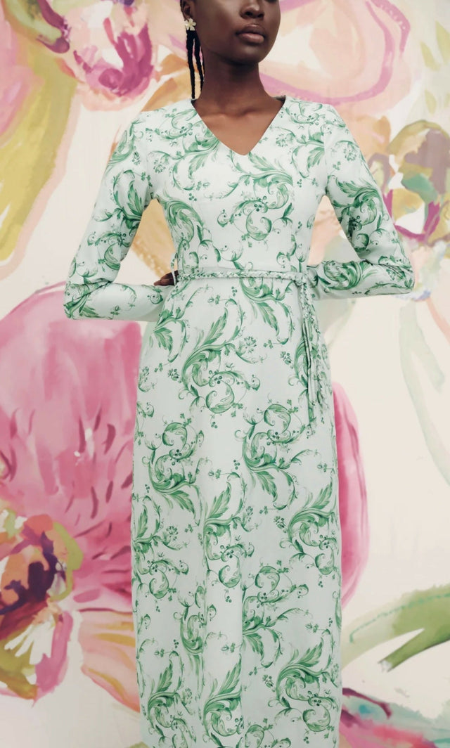 Justin Tong Eleanor Maxi Dress - 12 / Green - Dresses