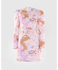 Justin Tong Hazel Mini Dress Enchanted Waters Size 16 - 16 / Print - Dresses