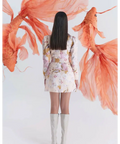 Justin Tong Hazel Mini Dress Enchanted Waters Size 16 - 16 / Print - Dresses