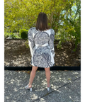 Justin Tong Hazel Mini Dress Navy Size 12 - 12 / Print - Dresses