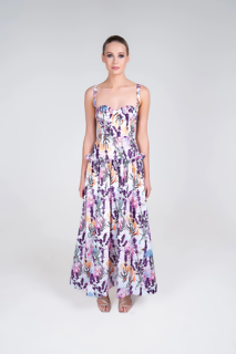 Justin Tong Lavande Maxi Dress Winter Bloom Print Size 8 - 8 / Floral - Dresses
