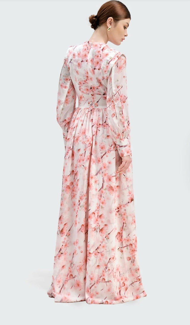 Justin Tong Xander Maxi Dress - 10 / Floral - Dresses