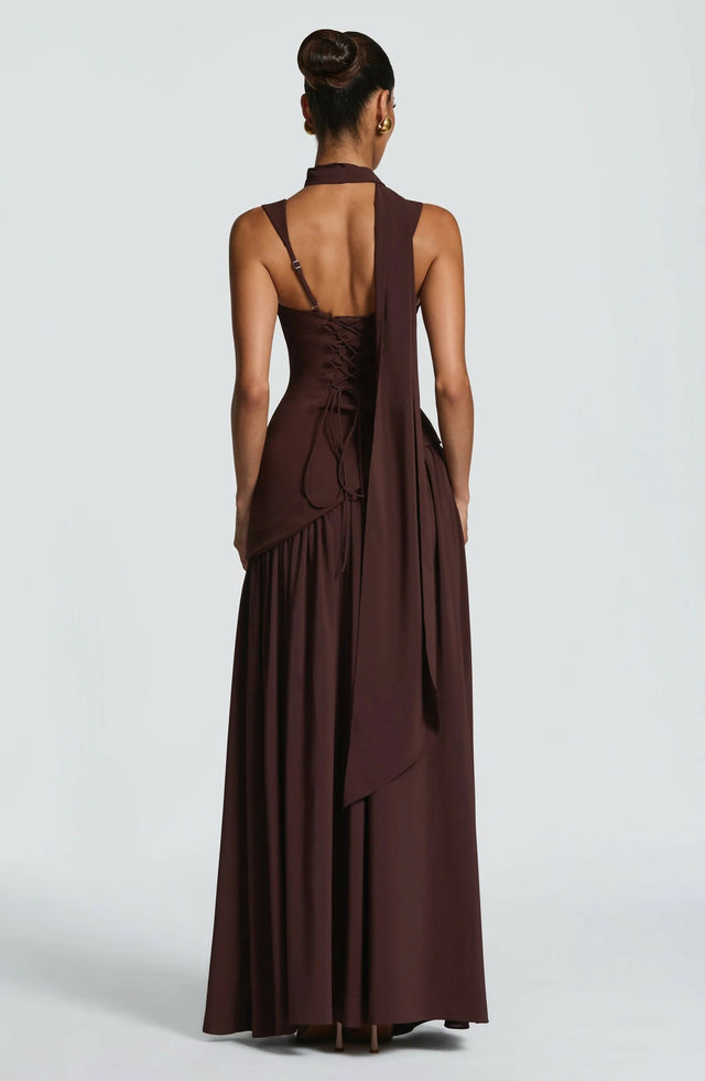 Babyboo Tullulah Maxi Dress - Plum Brown