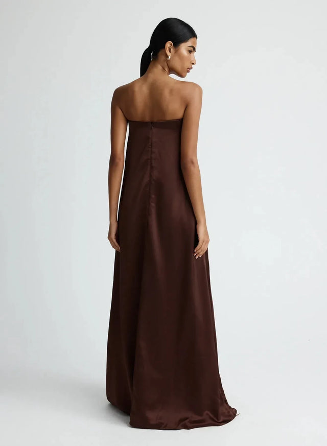 Anna Quan Delfina Gown Chocolate Brown