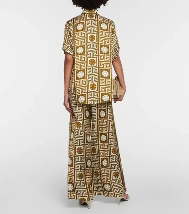 Alemais Dimi Jacquard Shirt & Pant Set Print