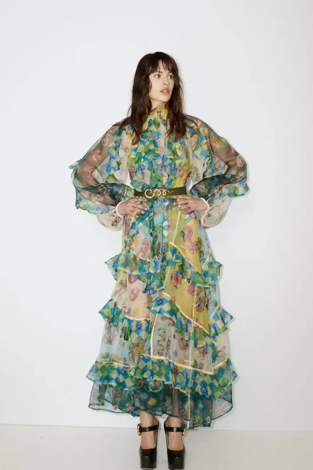 Alemais Guardian Ruffled Silk Organza Gown