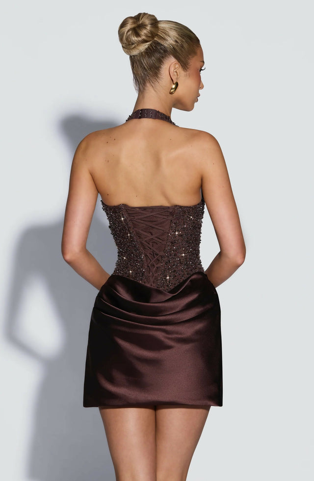 Babyboo Adessa Mini Dress Plum Brown