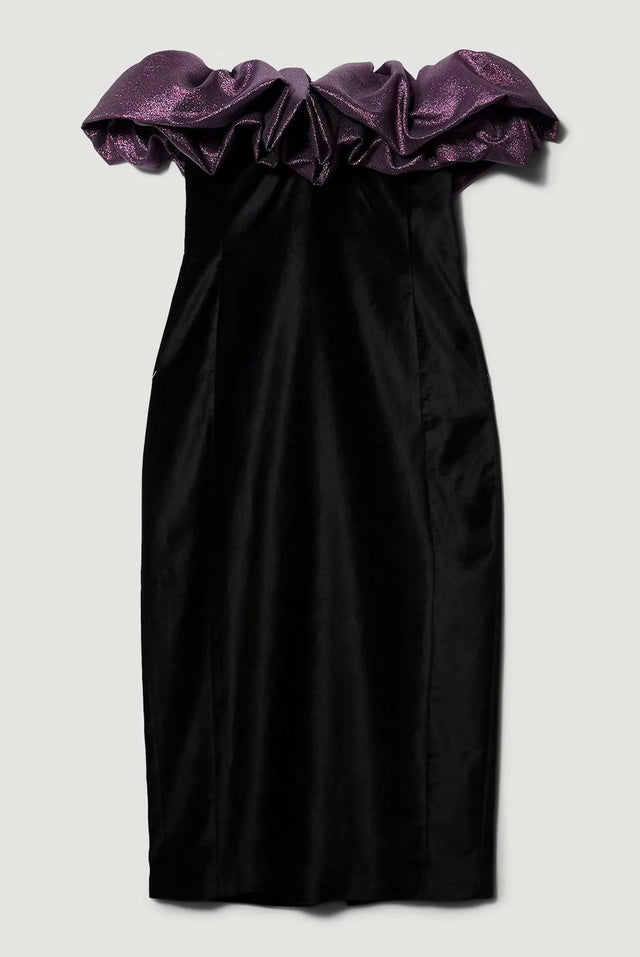 Karen Millen Jacquard Dress Black Size 10 - 12 / Multi - Dresses