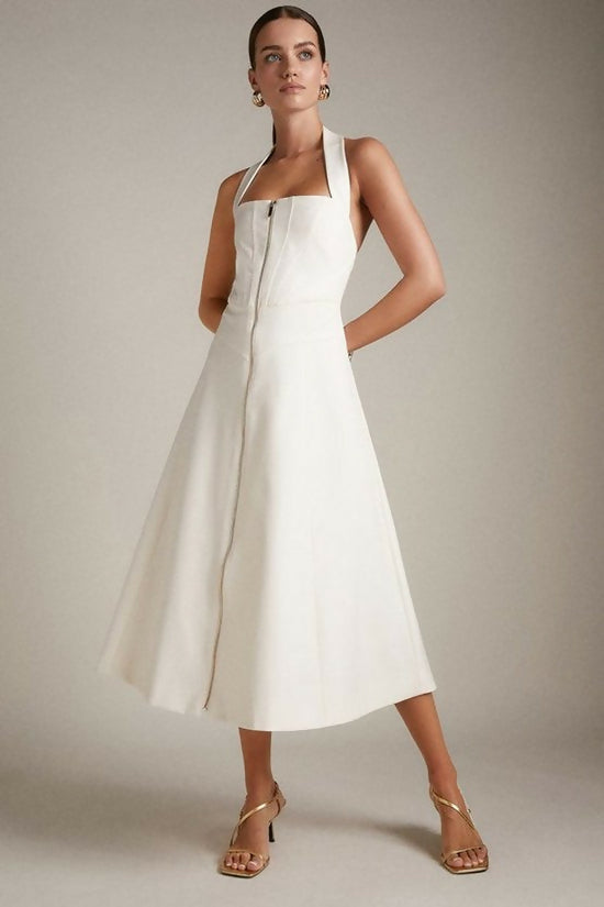 ivory-petite-zip-front-seamed-halter-dress