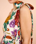 Kate Ford Palermo Tie Cut Dress Floral Size 10 12 - Dresses