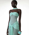 Khanums Kesca Maxi Gown Mint - 8 / Teal - Dresses