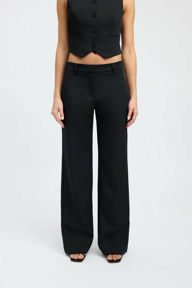 Kookai Ariel Buckle Top + Lowrise Pants Black - 8 / Black - Outfit Sets