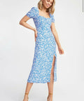 Kookai Iris Midi Dress - 8 / Blue - Dresses
