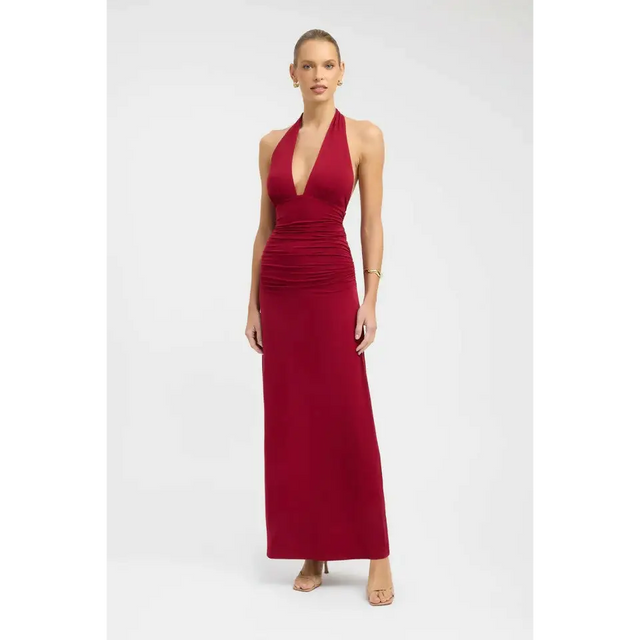 Kookai Leni Maxi Dress - Red Wine - 8 / Red - Dresses