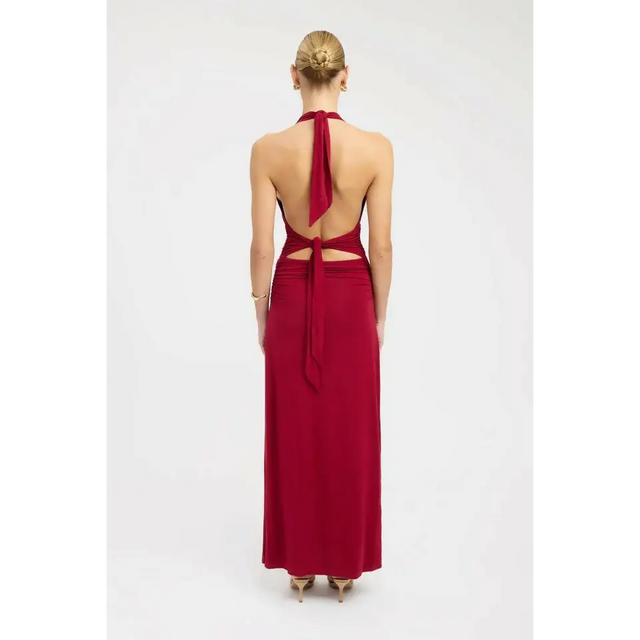 Kookai Leni Maxi Dress - Red Wine - 8 / Red - Dresses