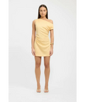 Kookai Milan Tuck Mini Dress - 8 / Yellow - Dresses