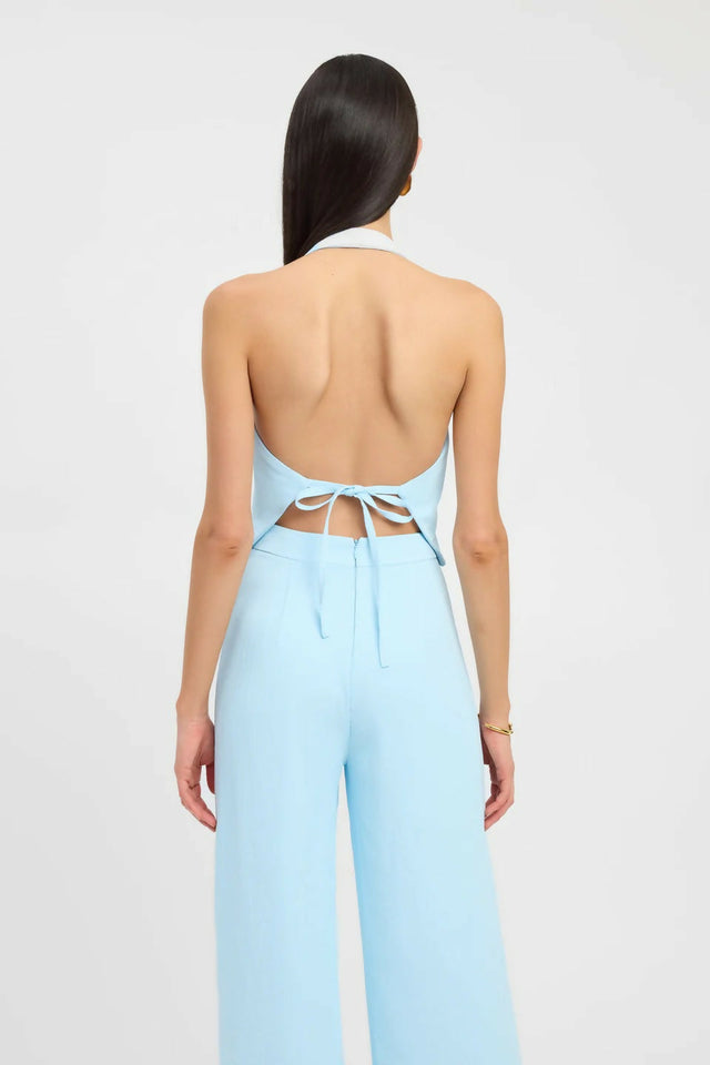 Kookai Oyster Backless Vest + Willow Pants Cloud Blue - 8 / Blue - Outfit Sets