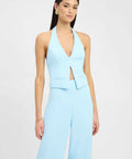 Kookai Oyster Backless Vest + Willow Pants Cloud Blue - 8 / Blue - Outfit Sets