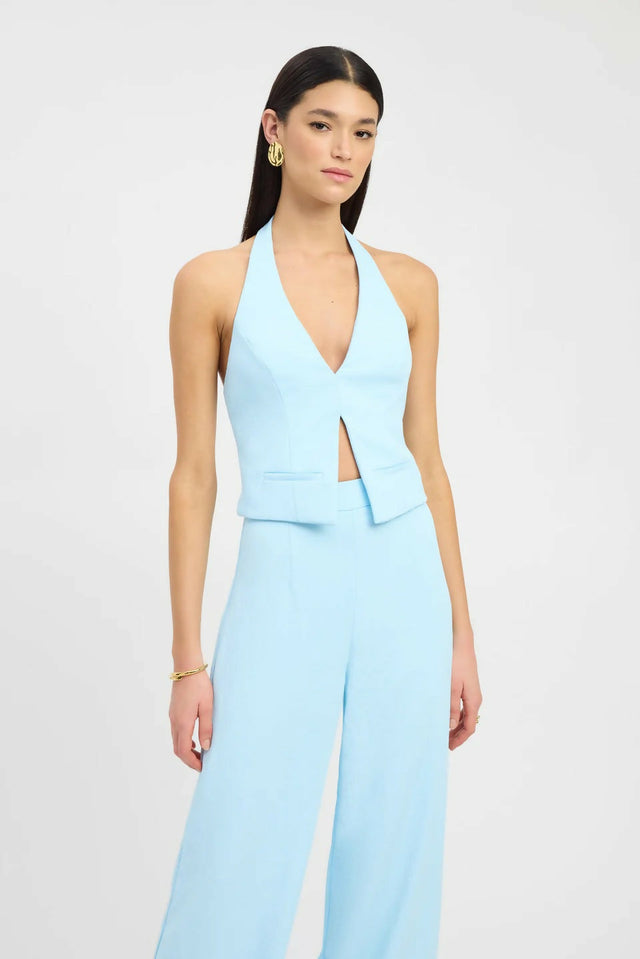 Kookai Oyster Backless Vest + Willow Pants Cloud Blue - 8 / Blue - Outfit Sets