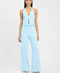 Kookai Oyster Backless Vest + Willow Pants Cloud Blue - 8 / Blue - Outfit Sets