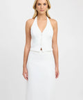 Kookai Oyster Skirt and Vest Set Ivory - 8 / White - Outfit Sets