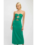 Kookai Paradise Green Bolt Buckle Dress - 10 / Green - Dresses