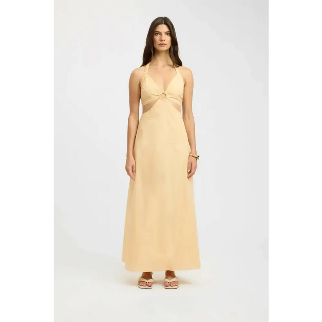 Kookai Romeo Ring Maxi Dress in Butter Popcorn - Dresses