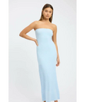 Kookai Serah Strapless Long Dress - 8 / Blue - Dresses