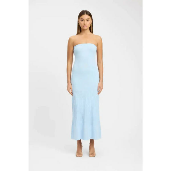 kookai blue midi dress Kookai Serah Strapless Long Dress