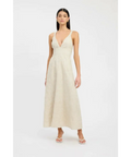 Kookai Tallulah Vee Dress - 6 / Beige - Dresses