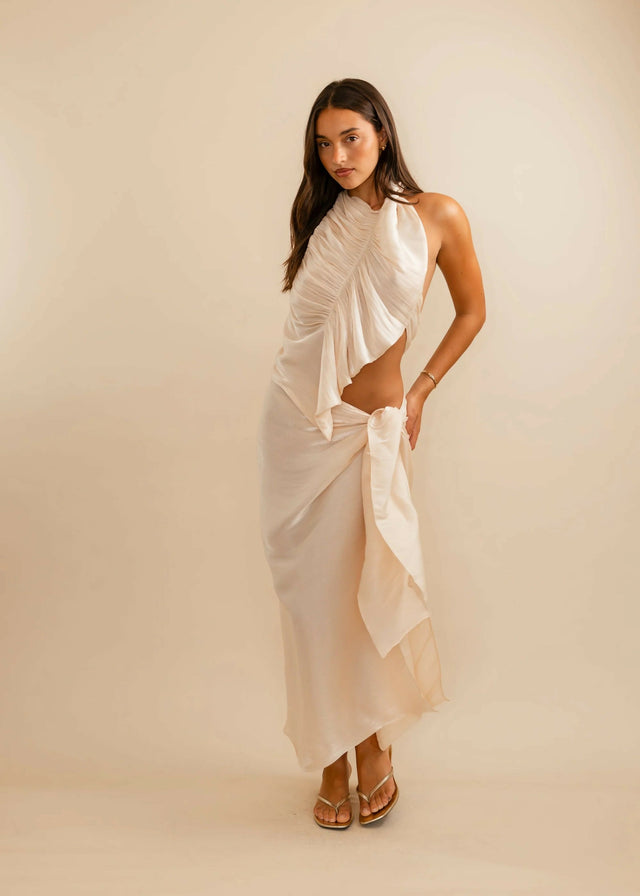 Koster Kulture Bobbies Top & Skirt Champagne - Outfit Sets